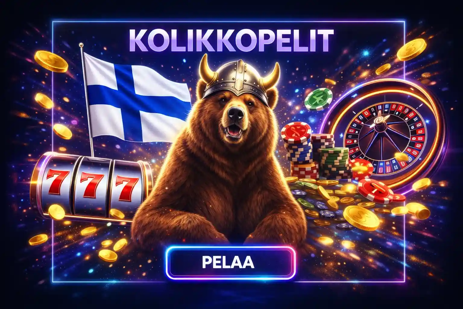 Suomalainen karhu ja kasinotunnelma kolikkopeleillä