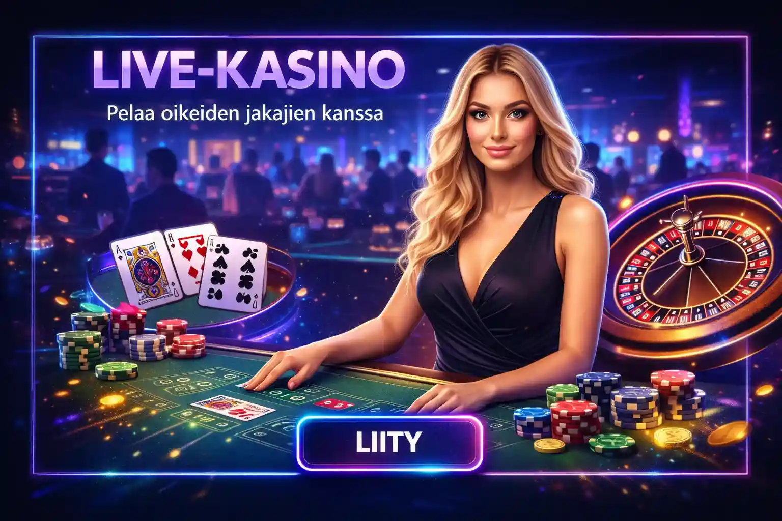 Jakaja ja ruletti live-kasinoympäristössä