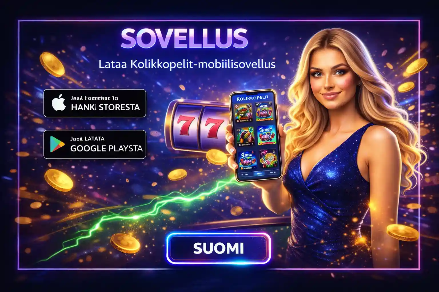 Mobiilisovellus ja kolikkopelit älypuhelimessa Suomessa